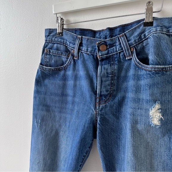 LEVI’S 501 Original Fit Women’s Jeans size 27 32 Salsa Middle - Dark Wash - Picture 7 of 16